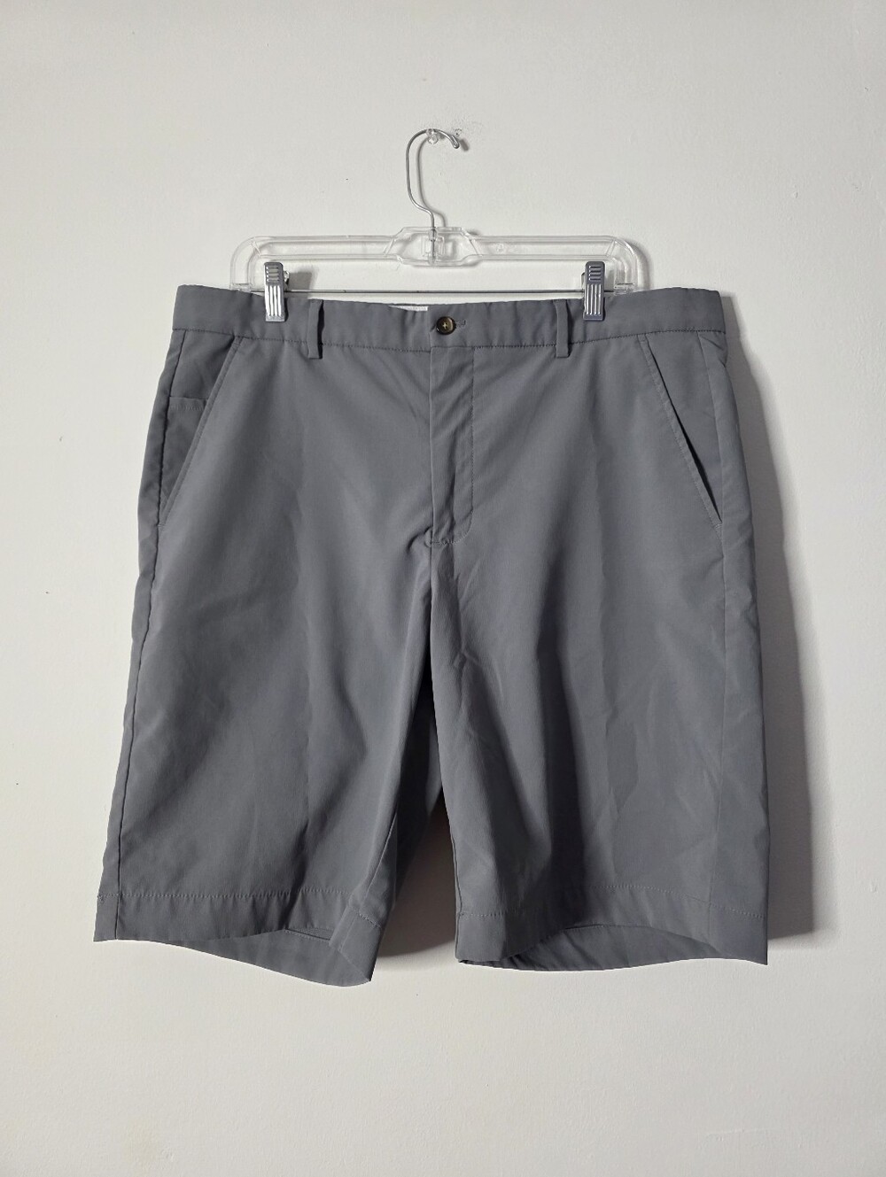 Greg Norman Collection Gray Flat-Front Performance Shorts Size 36